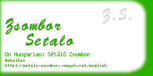 zsombor setalo business card