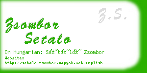 zsombor setalo business card